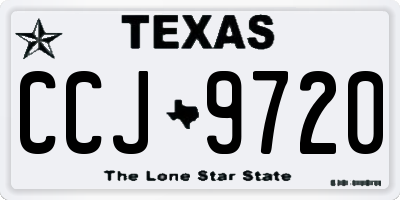 TX license plate CCJ9720