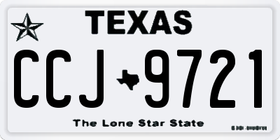 TX license plate CCJ9721