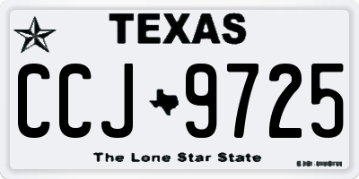 TX license plate CCJ9725