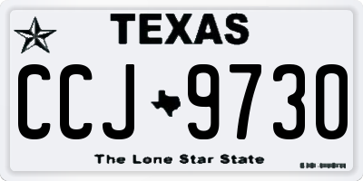 TX license plate CCJ9730