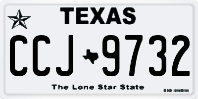TX license plate CCJ9732