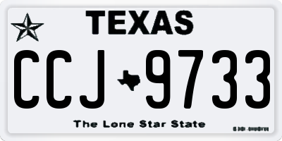 TX license plate CCJ9733
