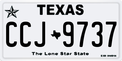 TX license plate CCJ9737