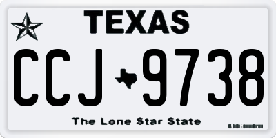 TX license plate CCJ9738