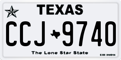 TX license plate CCJ9740