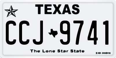 TX license plate CCJ9741