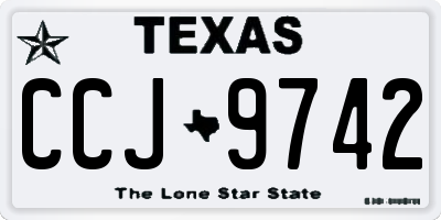 TX license plate CCJ9742