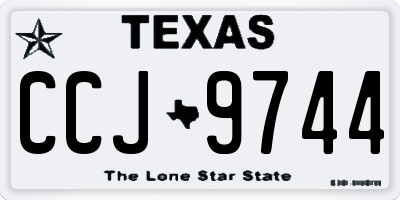 TX license plate CCJ9744