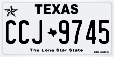 TX license plate CCJ9745