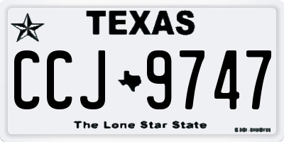 TX license plate CCJ9747