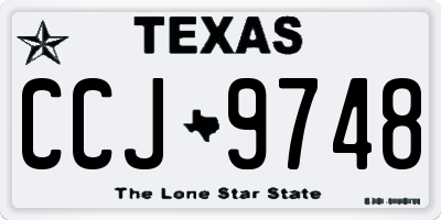 TX license plate CCJ9748