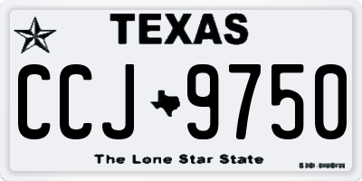 TX license plate CCJ9750