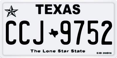 TX license plate CCJ9752