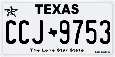 TX license plate CCJ9753
