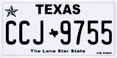 TX license plate CCJ9755