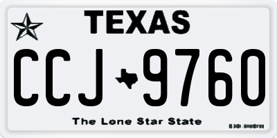 TX license plate CCJ9760
