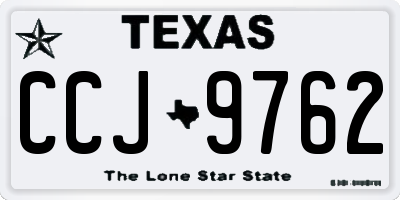 TX license plate CCJ9762