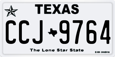 TX license plate CCJ9764