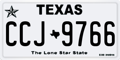 TX license plate CCJ9766