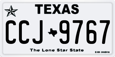 TX license plate CCJ9767