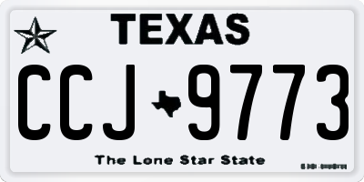 TX license plate CCJ9773