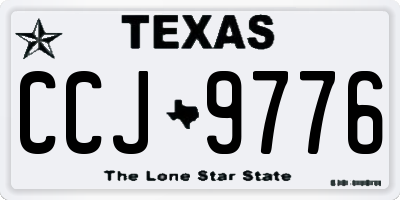 TX license plate CCJ9776