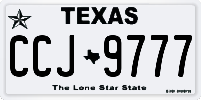 TX license plate CCJ9777
