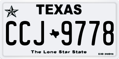 TX license plate CCJ9778