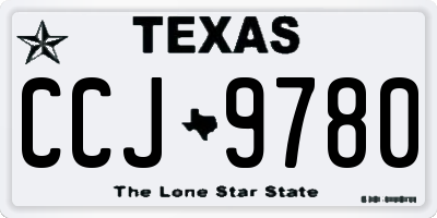 TX license plate CCJ9780