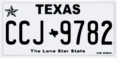 TX license plate CCJ9782
