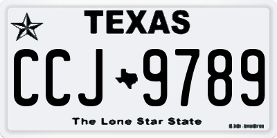 TX license plate CCJ9789