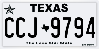 TX license plate CCJ9794