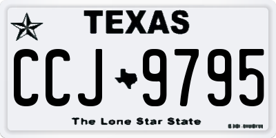 TX license plate CCJ9795