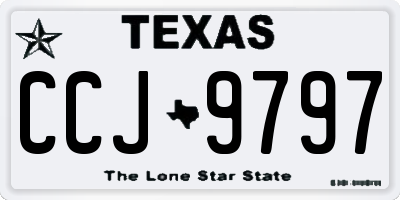 TX license plate CCJ9797