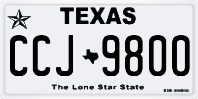 TX license plate CCJ9800