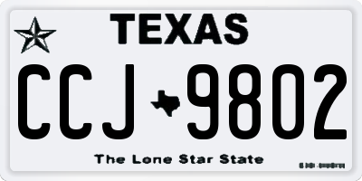TX license plate CCJ9802
