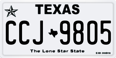 TX license plate CCJ9805