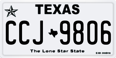 TX license plate CCJ9806