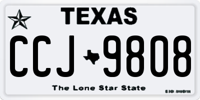 TX license plate CCJ9808