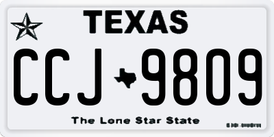 TX license plate CCJ9809