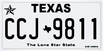 TX license plate CCJ9811