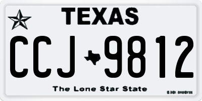TX license plate CCJ9812