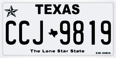 TX license plate CCJ9819
