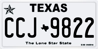 TX license plate CCJ9822