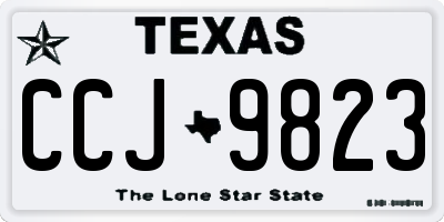 TX license plate CCJ9823
