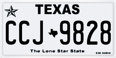 TX license plate CCJ9828
