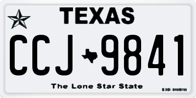 TX license plate CCJ9841