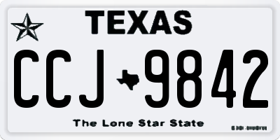 TX license plate CCJ9842