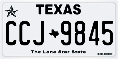 TX license plate CCJ9845