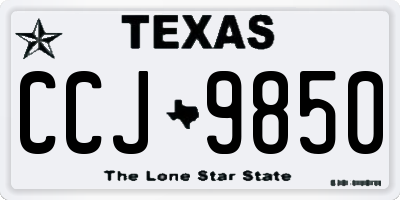 TX license plate CCJ9850